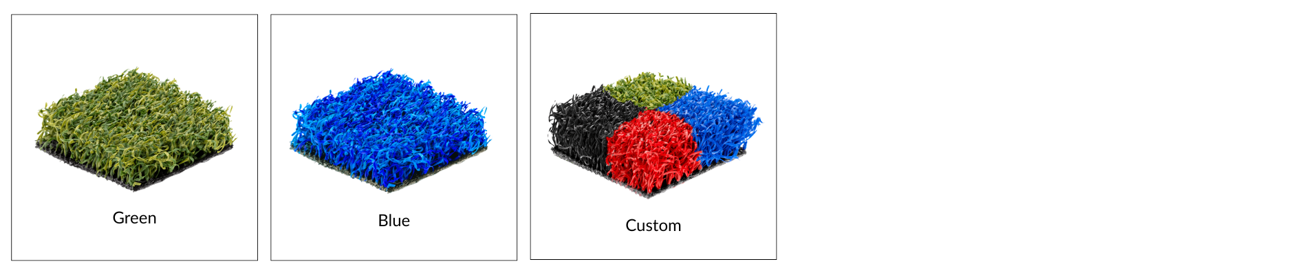 PadelPRO Kit colour samples: green, blue, and custom options
