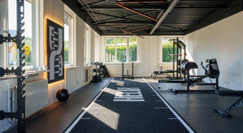 Premium residential gym with rubber flooring
